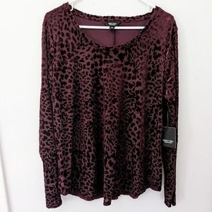 NWT Velvet Leopard Top